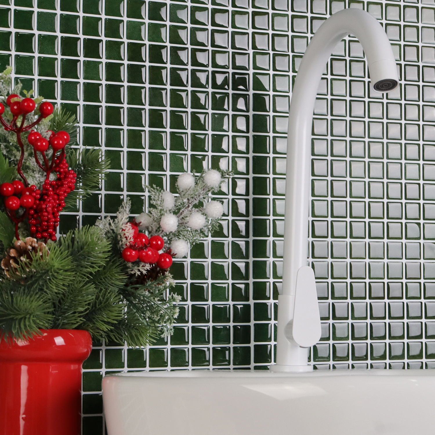 20pcs 3D Mosaic Style Wall Sti - Ceramic Tile Blank บทวิจารณ์และราคา