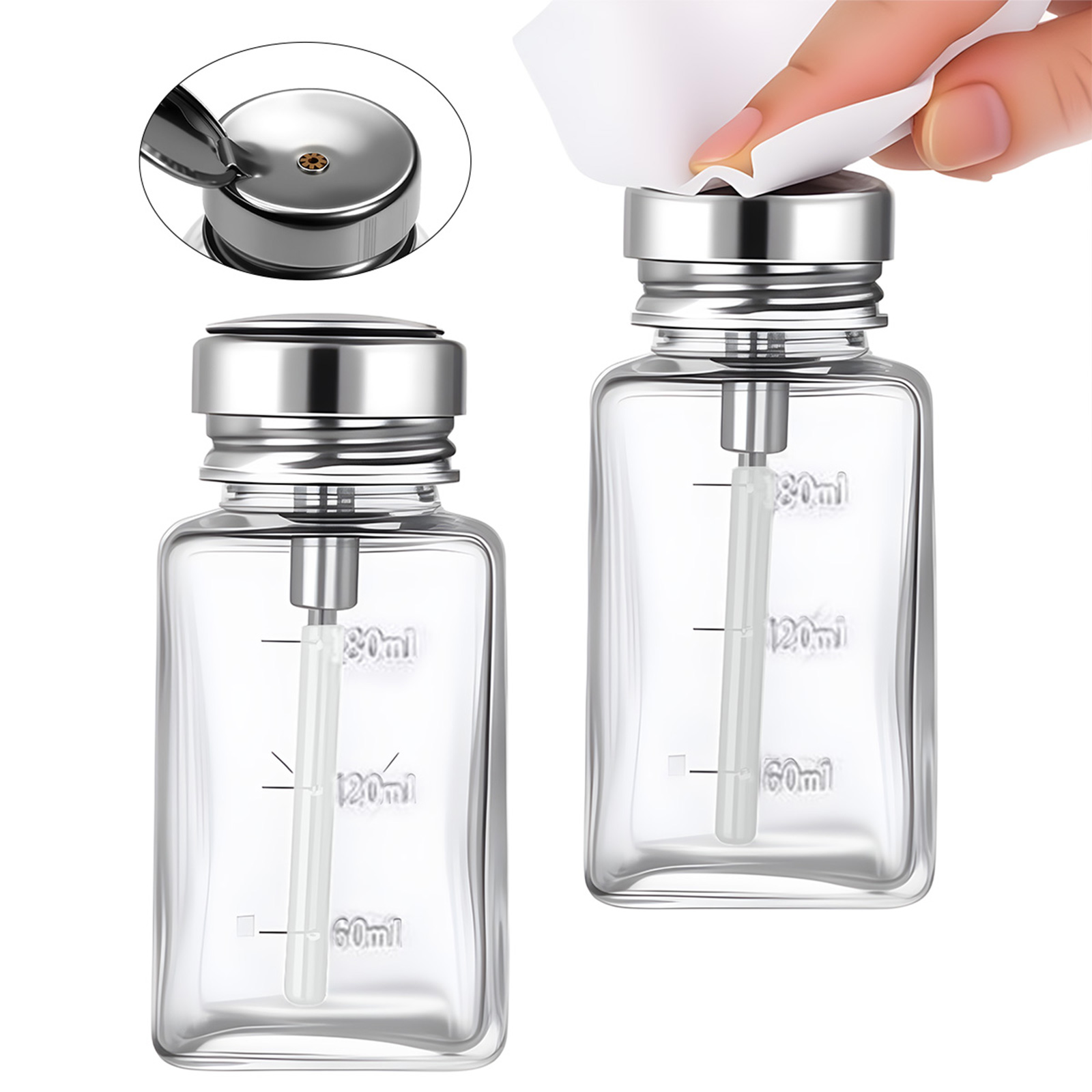 180ml Nail Glass Bottle Press  - Water Bottle Blank บทวิจารณ์และราคา