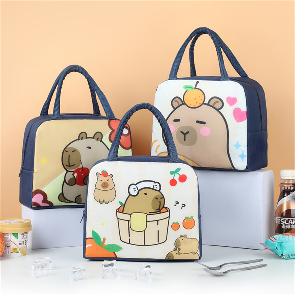 Cartoon Capybara Lunch Bag Ins - Tote Bag Sublimation บทวิจารณ์และราคา