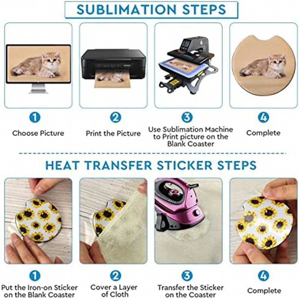 1PCS Square Sublimation Blanks - Coaster Sublimation Blank บทวิจารณ์และราคา