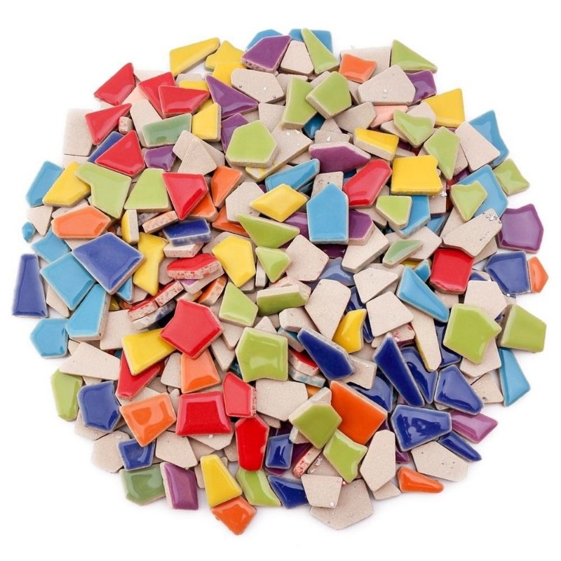 100g Randomly Mixed Colors DIY - Ceramic Tile Blank บทวิจารณ์และราคา