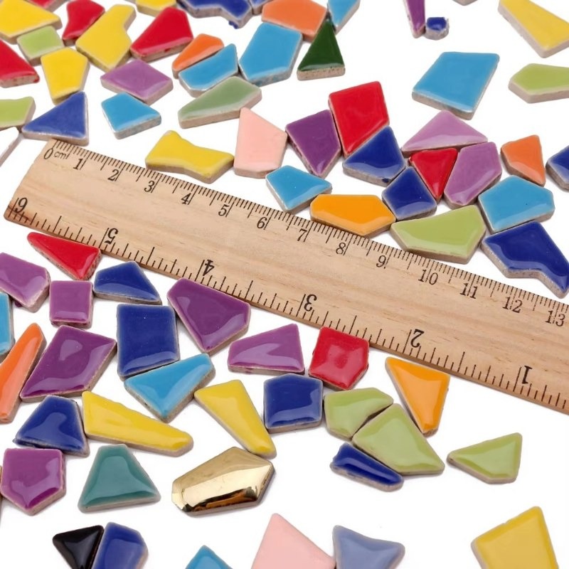 100g Randomly Mixed Colors DIY - Ceramic Tile Blank บทวิจารณ์และราคา