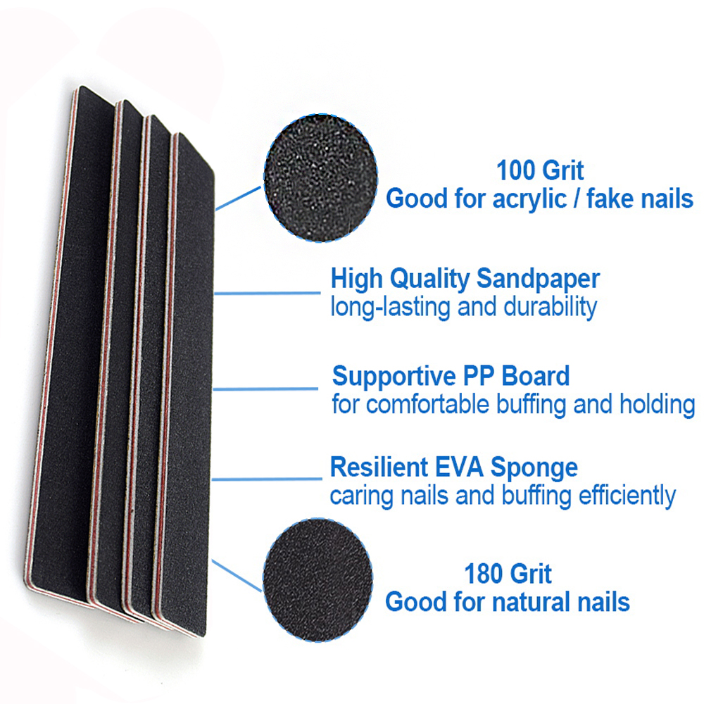 4pcs Professional Nail Files D - Photo Acrylic Block บทวิจารณ์และราคา