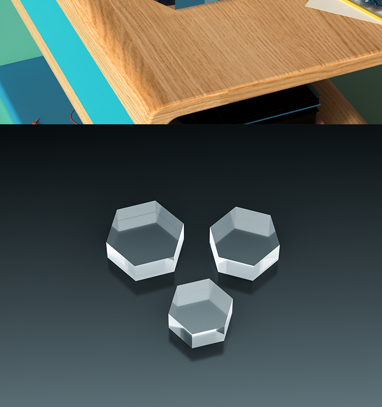 Clear Polished Hexagonal Acryl - Photo Acrylic Block บทวิจารณ์และราคา