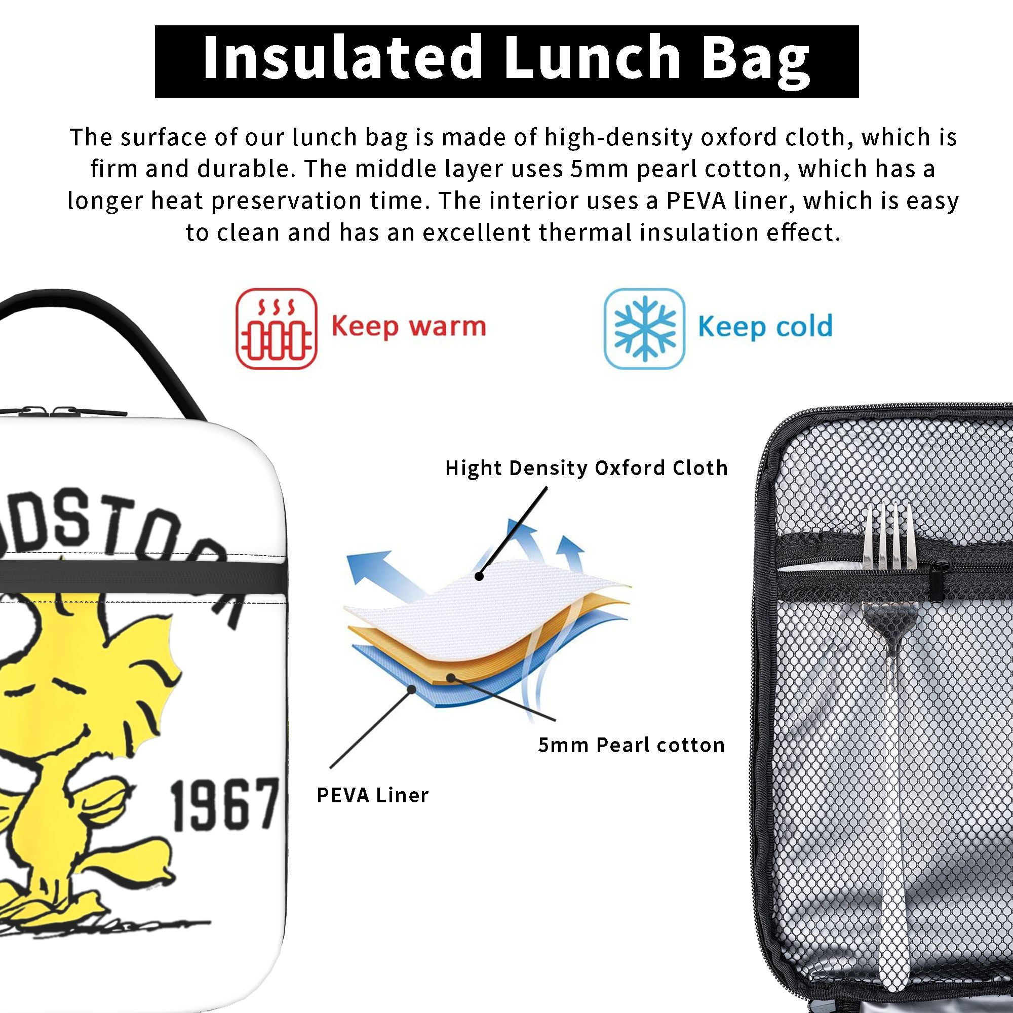 Peanuts Woodstock Snoopy Insul - Tote Bag Sublimation บทวิจารณ์และราคา