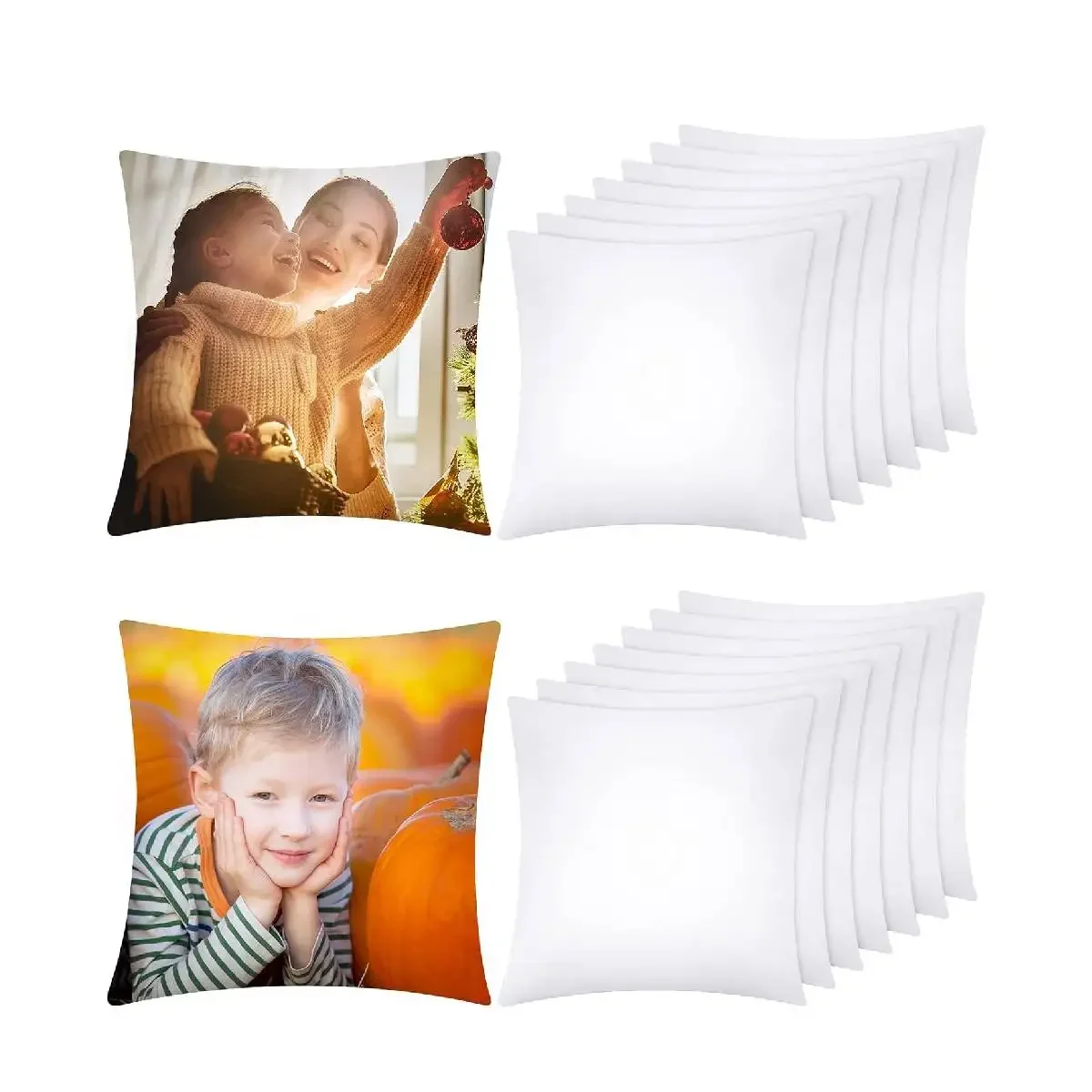 4-Pack White Polyester Peach S - Pillow Cover Sublimation บทวิจารณ์และราคา
