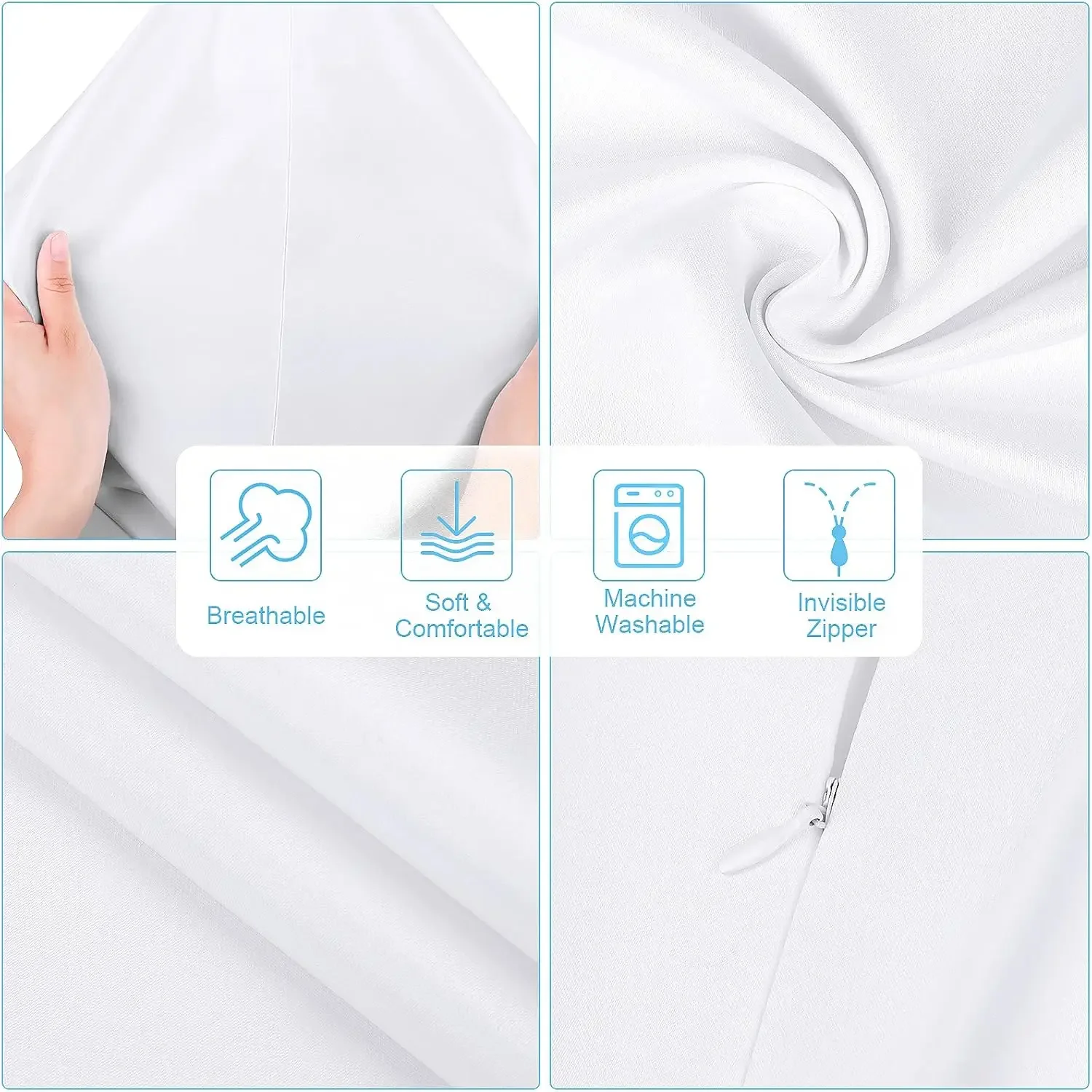 4-Pack White Polyester Peach S - Pillow Cover Sublimation บทวิจารณ์และราคา