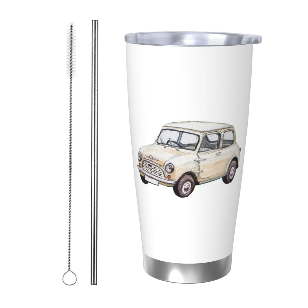 Classic White Mini Cooper In W - Tumbler 20Oz White บทวิจารณ์และราคา