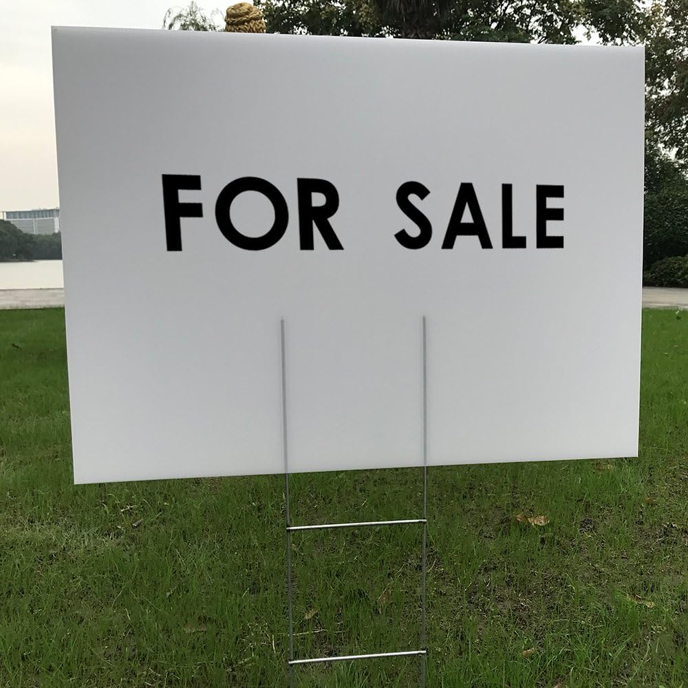 6 Pack 24x18 White Blank Lawn  - Yard Sign Blank บทวิจารณ์และราคา
