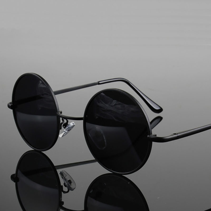 Retro Vintage Round Sunglasses - Metal Photo Panel บทวิจารณ์และราคา