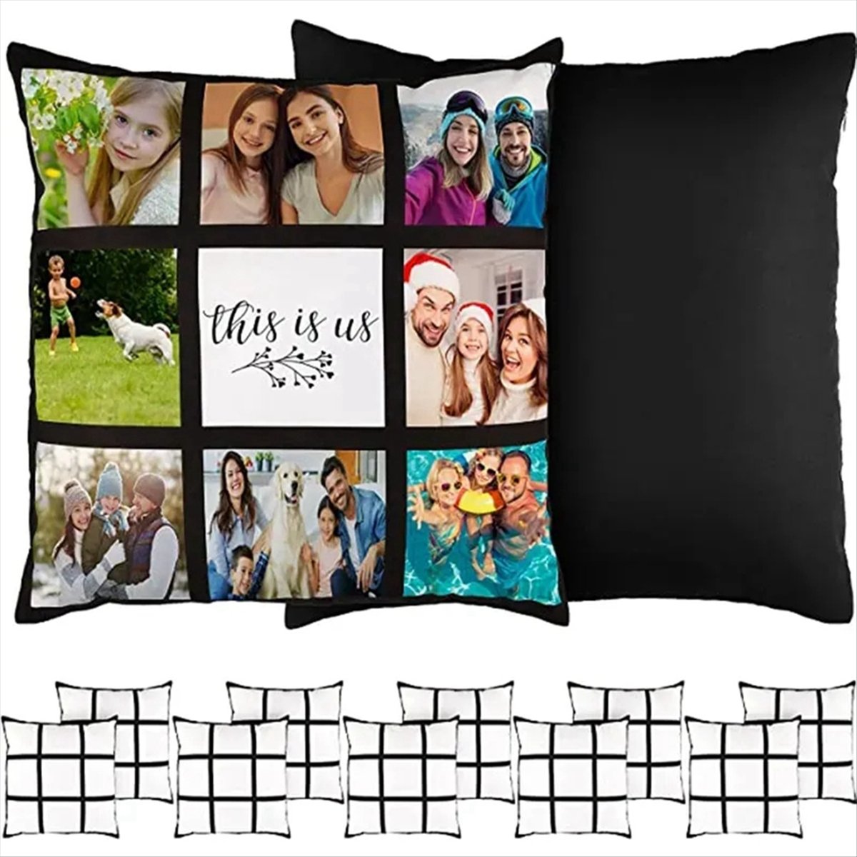 ABNH 6Pcs Sublimation Blank Pa - Pillow Cover Sublimation บทวิจารณ์และราคา