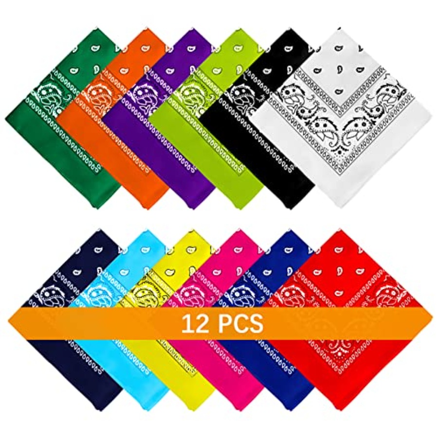 12- Bandanas for Men Women Pai - Bandana Blank White บทวิจารณ์และราคา