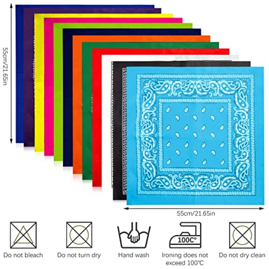 12- Bandanas for Men Women Pai - Bandana Blank White บทวิจารณ์และราคา