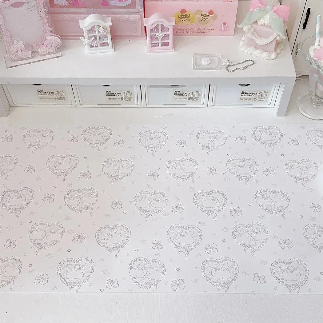 Kawaii Pink Rabbit Girl Heart  - Mouse Pad Blank Sublimation บทวิจารณ์และราคา
