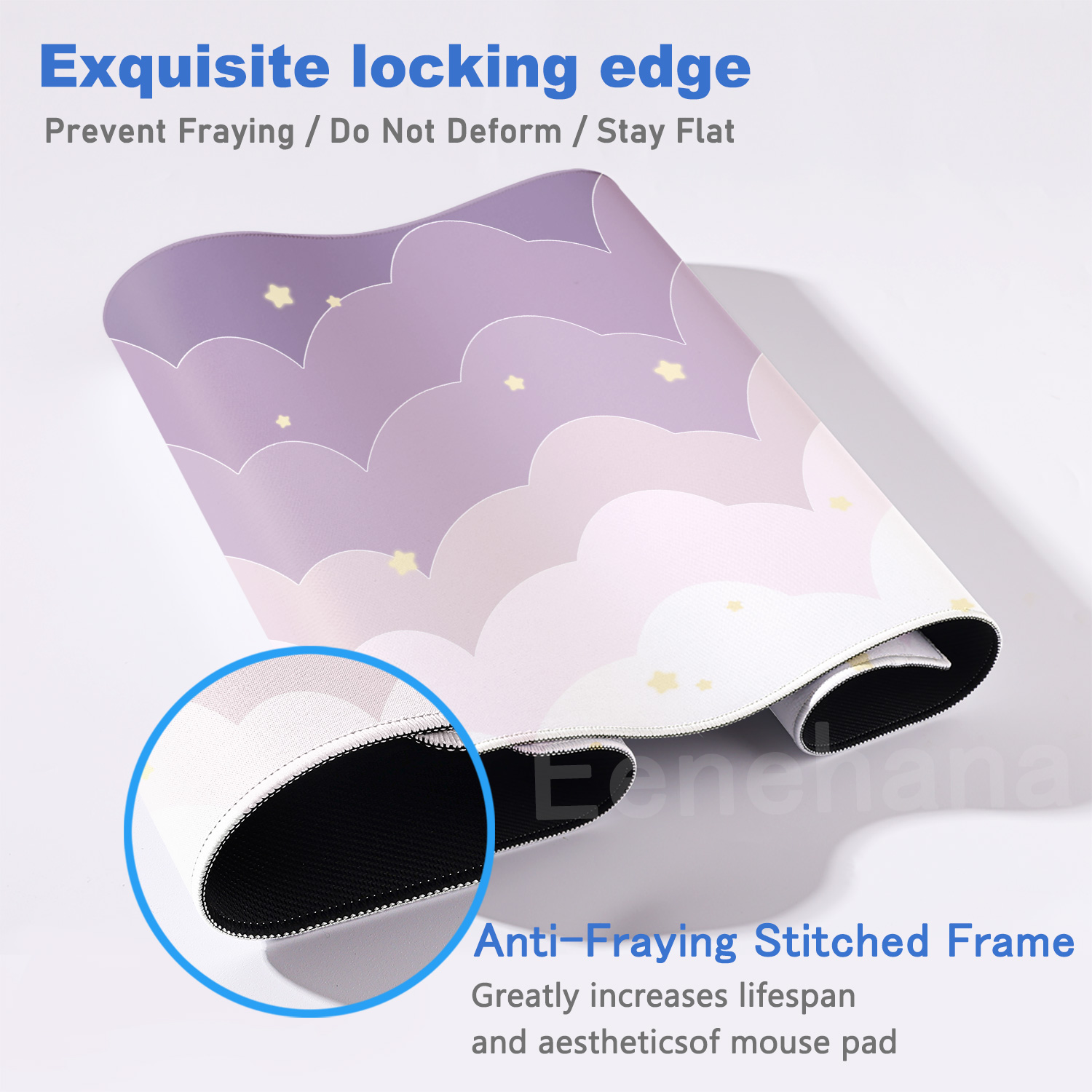 Light Blue Pink Clouds Desk Ma - Mouse Pad Blank Sublimation บทวิจารณ์และราคา
